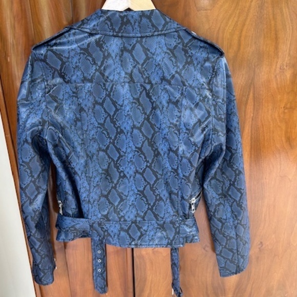 Calvin Klein Jeans Women's Faux-Leather Moto Jacket, Sz M - Picture 5 of 6